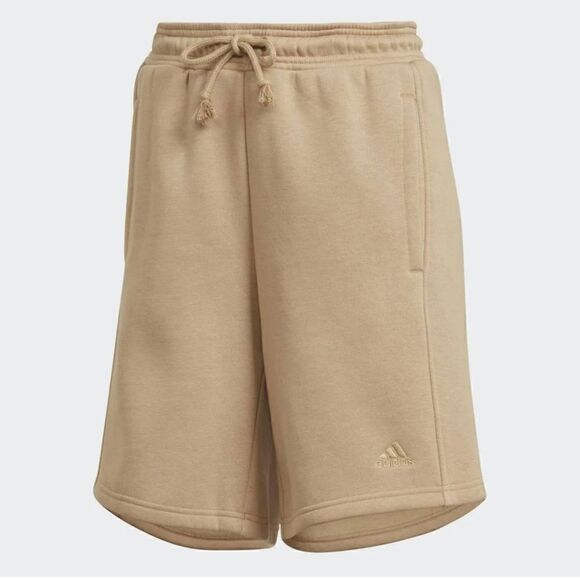 ADIDAS Women's Sportswear All Season SZN Fleece Shorts Beige Tone - Picture 3 of 4